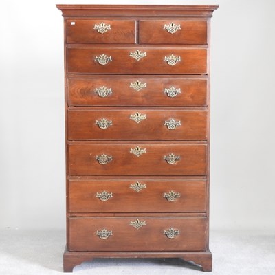 Lot 179 - A George III mahogany tallboy chest,...