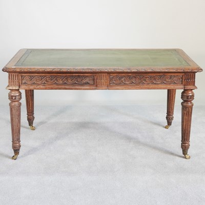 Lot 675 - A Victorian Jacobean revival heavily carved...