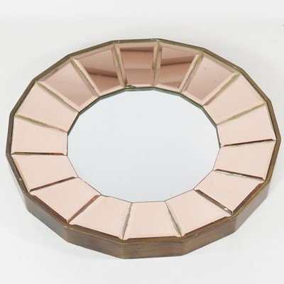 Lot 636 - A small Art Deco style mirror, of circular...