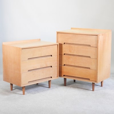 Lot 112 - A 1970s stag chest, 77cm wide, together with...