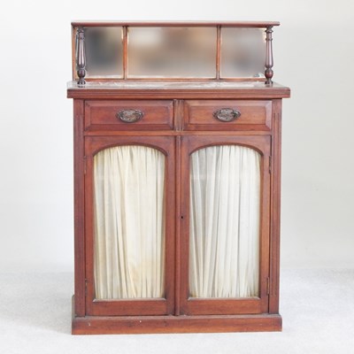 Lot 340 - A Victorian chiffonier, of narrow proportions,...