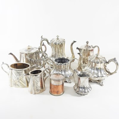 Lot 87 - A collection of 19th century silver plated...