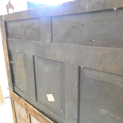 Lot 56 - A 17th century style heavily carved oak court...