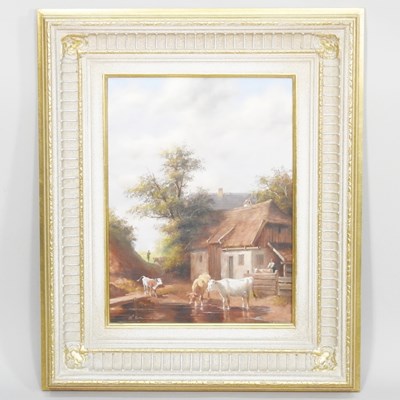Lot 475 - Dutch school, 20th century, country landscape...