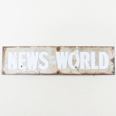 Lot 164 - An old News of the World enamel advertising...