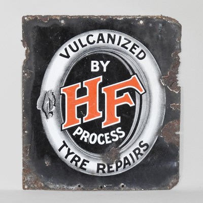 Lot 195 - An old enamel garage advertising sign,...
