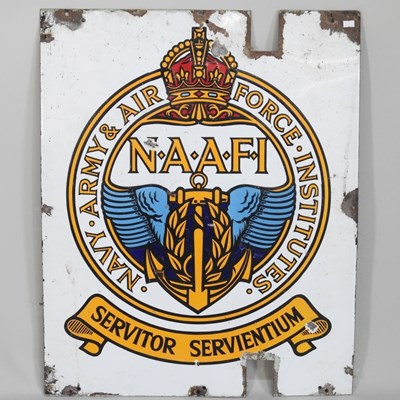 Lot 172 - A World War II era enamel canteen advertising...