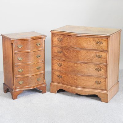 Lot 189 - A mid 20th century burr walnut serpentine...