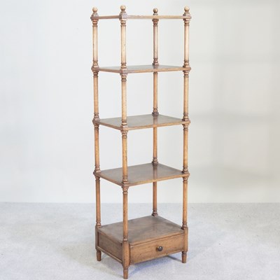 Lot 103 - A 19th century mahogany five tier whatnot,...