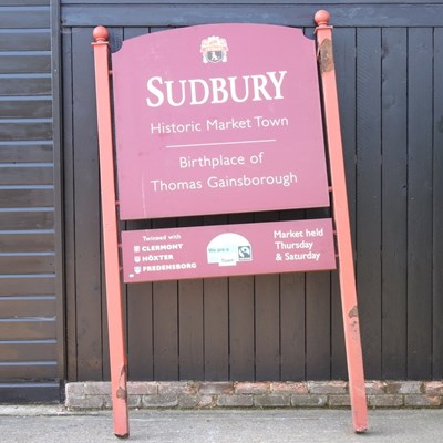 Lot 120 - A large painted metal Sudbury Historic Market...