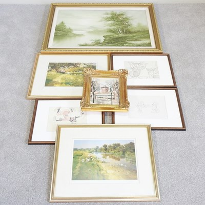 Lot 377 - John Hopkins, 20th century, cricket, artist's...