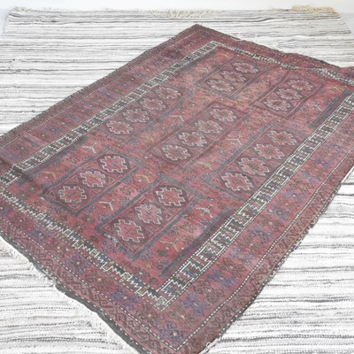 Lot 524 - An Indian kilim, 294 x 238cm, together with...