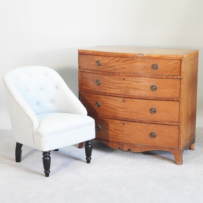 Lot 264 - A Regency mahogany and crossbanded bow-front...