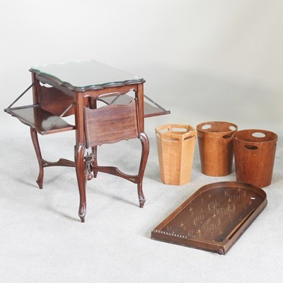 Lot 263 - An Edwardian folding occasional table, 92cm...