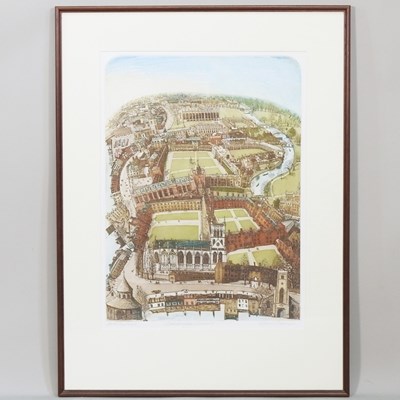 Lot 117 - Glynn Thomas, b1946, Cambridge Courts, etching...