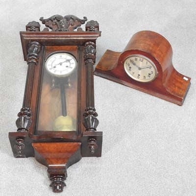 Lot 530 - A Vienna style regulator, 62cm high, together...