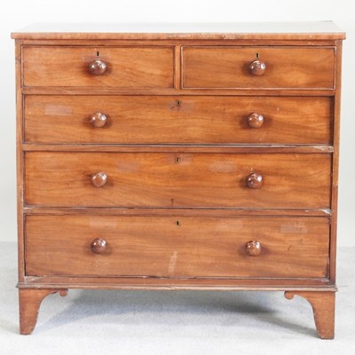 Lot 618 - A 19th century mahogany chest of drawers, on...