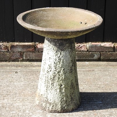 Lot 250 - A glazed stoneware bird bath, 61cm high