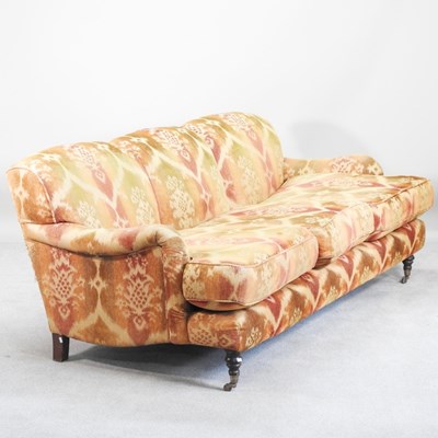 Lot 627 - A floral upholstered Highly Sprung three...