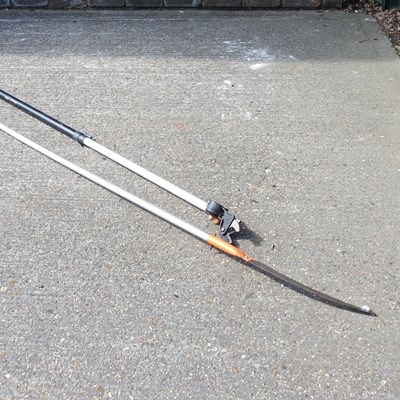 Lot 646 - A long reach pruning saw, 400cm long, together...