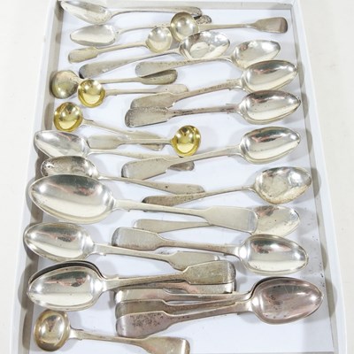 Lot 465 - A collection of George III and later silver...