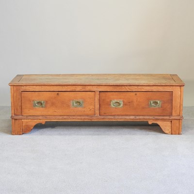 Lot 362 - A 19th century light oak two drawer chest