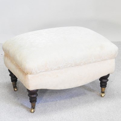 Lot 469 - A cream upholstered footstool