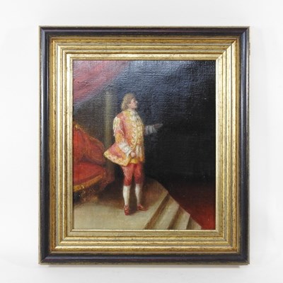 Lot 630 - English school, 19th century, an actor on a...