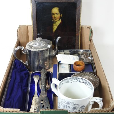 Lot 301 - A collection of silver napkin rings, silver...