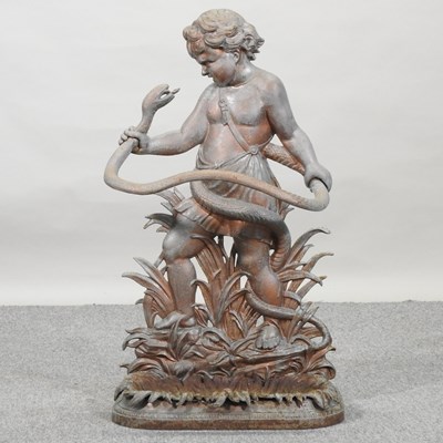 Lot 49 - A Victorian style cast iron stick stand