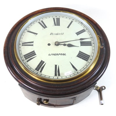 Lot 158 - A Victorian mahogany cased dial clock