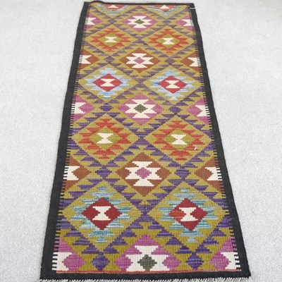 Lot 461 - A Persian kilim runner, with all over...