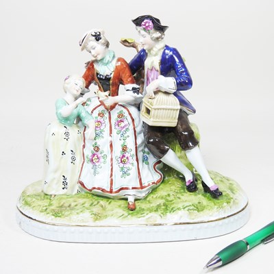 Lot 126 - A German porcelain figure group, of 18th...