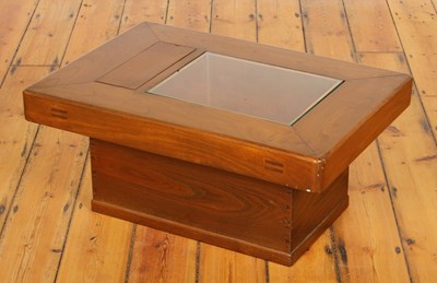 Lot 458 - A Japanese elm Hibachi cooking/coffee table,...