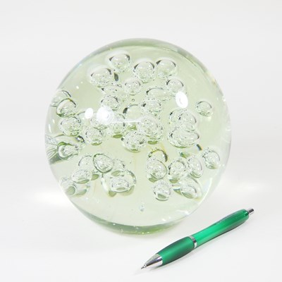 Lot 292 - A large modern glass bubble paperweight, 17cm...