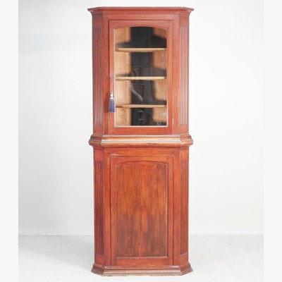 Lot 344 - A mid 20th century standing corner cabinet,...