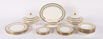 Lot 673 - A Minton Aragon pattern six place dinner...
