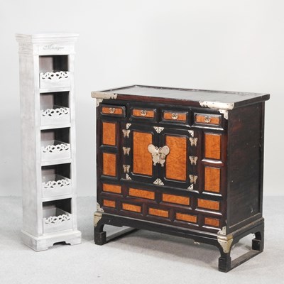 Lot 228 - An Eastern side cabinet, 85cm wide, with small...