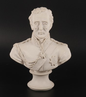 Lot 392 - A dry cast marble bust of the Duke of...
