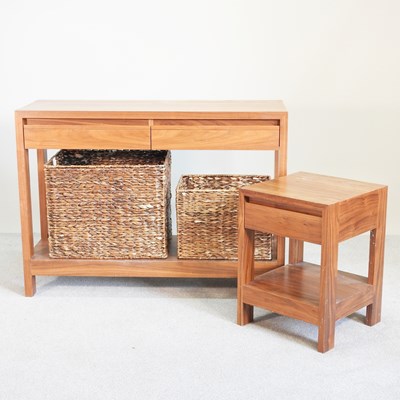 Lot 216 - A modern side cabinet, 110cm wide, together...
