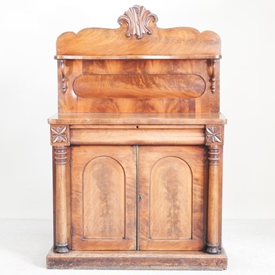 Lot 310 - A Victorian mahogany chiffonier, with a shaped...