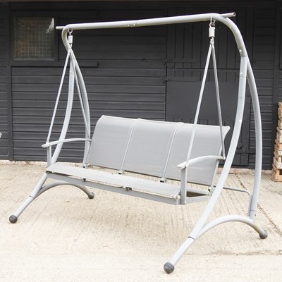 Lot 467 - A modern garden swing seat, on a metal frame