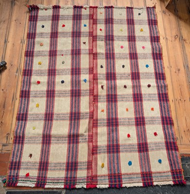 Lot 633 - A pale jajim kilim rug