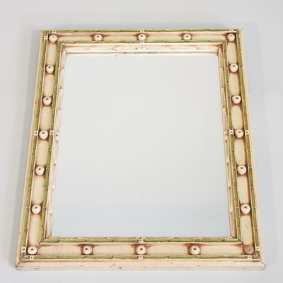 Lot 137 - A modern faux bamboo framed mirror, 54 x 43cm