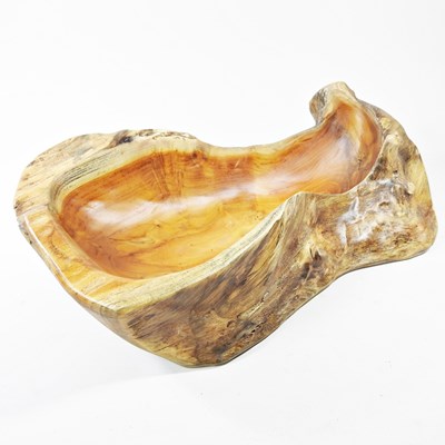 Lot 200 - An Indonesian carved teak bowl, of...