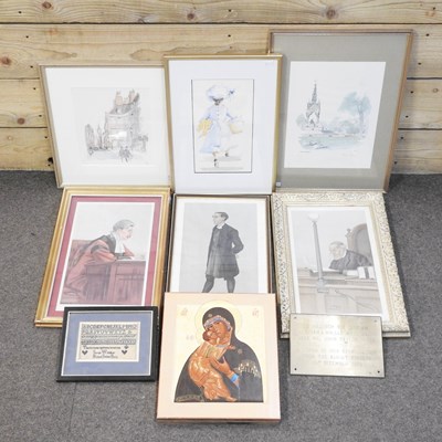 Lot 327 - Hugh Casson, Big Ben, signed print, together...