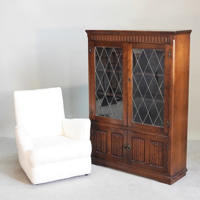 Lot 486 - A small 1930s cream upholstered armchair,...