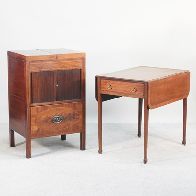 Lot 477 - A Regency mahogany wash stand, with a tambour...