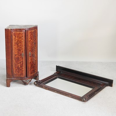 Lot 206 - A 19th century French parquetry corner cabinet,...