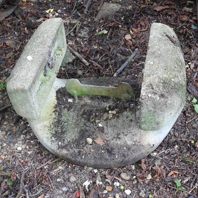 Lot 481 - A very large reconstituted stone boot scraper